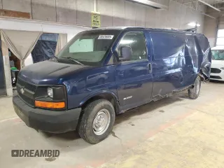 2003 Chevrolet Express Cargo with VIN 1GCHG39U731167606, listed as a Copart auction lot 88528005 with Not provided miles and Salvage title. Bid and sale history available at DreamBid. Image 1.