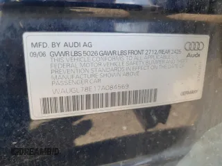 2007 Audi S4 z VIN WAUGL78E17A084569, wystawiony jako Copart lot #50962445 z przebiegiem 173 085 mil mil oraz Tytuł czysty. Historia ofert i sprzedaży dostępna na DreamBid. Obrazek 13.