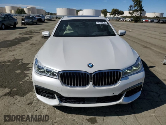 2016 BMW 7 Series 750i with VIN WBA7F0C55GGM20839, listed as a Copart auction lot 46189945 with 75,886 mi miles and Salvage Title. Bid and sale history available at carsss.com. Image 5.