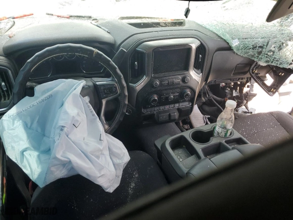 2019 Chevrolet Silverado 1500 LT with VIN 3GCPWCED1KG307718, listed as a Copart auction lot 48594755 with 0 mi miles and Salvage Title. Bid and sale history available at carsss.com. Image 8.
