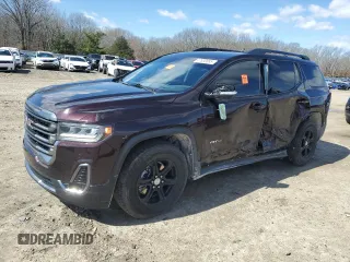 2021 GMC Acadia AT4 with VIN 1GKKNLLS1MZ208449, listed as a Copart auction lot 47630885 with 76,667 mi miles and Salvage Title. Bid and sale history available at carsss.com. Image 1.