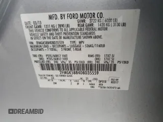 2013 Ford Flex SE with VIN 2FMGK5B84DBD35559, listed as a Copart auction lot 43579155 with 132,849 mi miles and Salvage Title. Bid and sale history available at carsss.com. Image 15.
