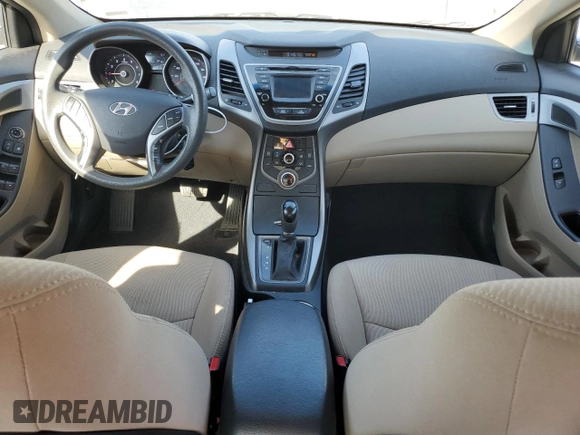 2015 Hyundai Elantra SE with VIN 5NPDH4AE2FH592573, listed as a Copart auction lot 59092025 with 62,870 mi miles and Salvage title. Bid and sale history available at DreamBid. Image 8.