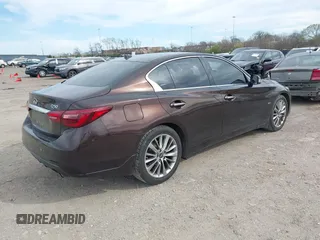 2018 Infiniti Q50 3.0t Luxe with VIN JN1EV7AR2JM445138, listed as a IAAI auction lot 41851019 with 75,018 mi miles. Bid and sale history available at carsss.com. Image 4.