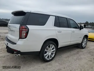 2021 Chevrolet Tahoe High Country with VIN 1GNSCTKL5MR154916, listed as a Copart auction lot 41438455 with 59,469 mi miles and Salvage Title. Bid and sale history available at carsss.com. Image 3.