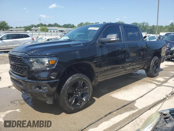 2022 Ram 1500 Big Horn with VIN 1C6RRFFG6NN283316, listed as a Copart auction lot 62419314 with 40,848 mi miles and Salvage Title. Bid and sale history available at carsss.com. Image 1.