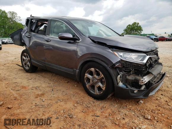 2017 Honda CR-V EX-L with VIN 7FARW1H87HE004506, listed as a Copart auction lot 52672355 with 43,519 mi miles and Salvage Title. Bid and sale history available at DreamBid. Image 4.