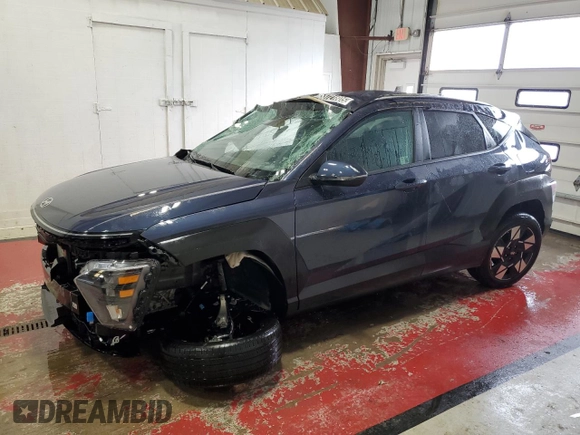 2024 Hyundai Kona SEL with VIN KM8HBCAB1RU122107, listed as a Copart auction lot 53721805 with 22,462 mi miles and Salvage Title. Bid and sale history available at carsss.com. Image 1.