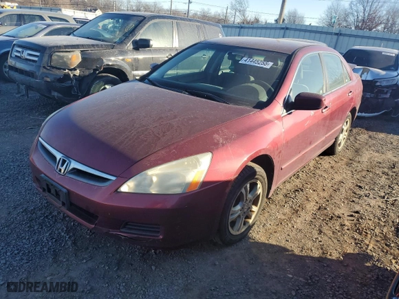 2006 Honda Accord Sdn LX SE with VIN 1HGCM56356A181858, listed as a Copart auction lot 41445255 with 195,393 mi miles and Salvage Title. Bid and sale history available at carsss.com. Image 1.