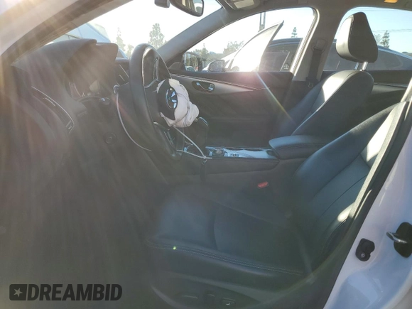 2023 Infiniti Q50 Luxe with VIN JN1EV7BP5PM510392, listed as a Copart auction lot 88456145 with 12,678 mi miles and Salvage Title. Bid and sale history available at DreamBid. Image 7.