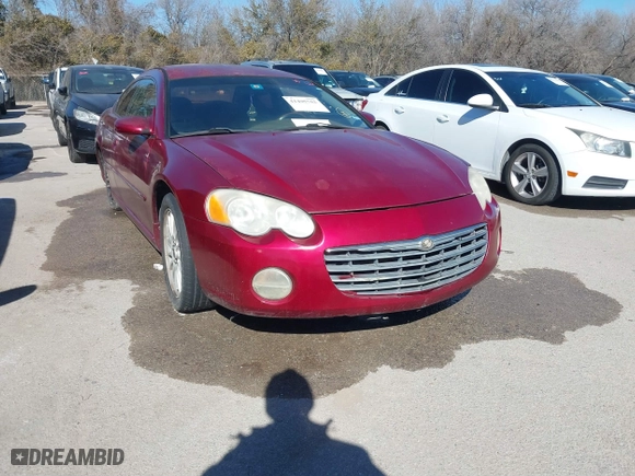 2004 Chrysler Sebring LXi with VIN 4C3AG52H24E113167, listed as a IAAI auction lot 41405762 with 253,048 mi miles. Bid and sale history available at carsss.com. Image 1.