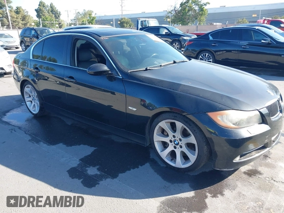 2007 BMW 3 Series 335i with VIN WBAVB73597KY60121, listed as a IAAI auction lot 42283030 with 143,631 mi miles and . Bid and sale history available at DreamBid. Image 1.