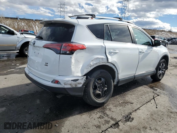 2018 Toyota RAV4 LE with VIN 2T3BFREVXJW741009, listed as a Copart auction lot 46268685 with 53,467 mi miles and Salvage Title. Bid and sale history available at DreamBid. Image 3.