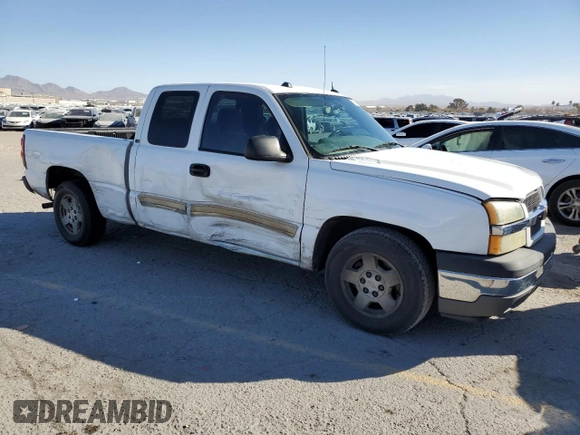 2005 Chevrolet Silverado 1500 LS with VIN 2GCEC19T051323752, listed as a Copart auction lot 43731485 with 146,765 mi miles and Salvage title. Bid and sale history available at DreamBid. Image 4.