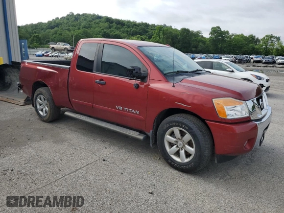 2014 Nissan Titan SV with VIN 1N6AA0CAXEN514113, listed as a Copart auction lot 53114095 with 32,135 mi miles and Salvage title. Bid and sale history available at DreamBid. Image 4.