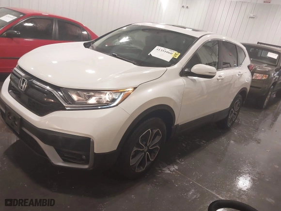 2021 Honda CR-V EX-L with VIN 2HKRW2H87MH602415, listed as a IAAI auction lot 41351060 with 17,400 mi miles. Bid and sale history available at carsss.com. Image 2.