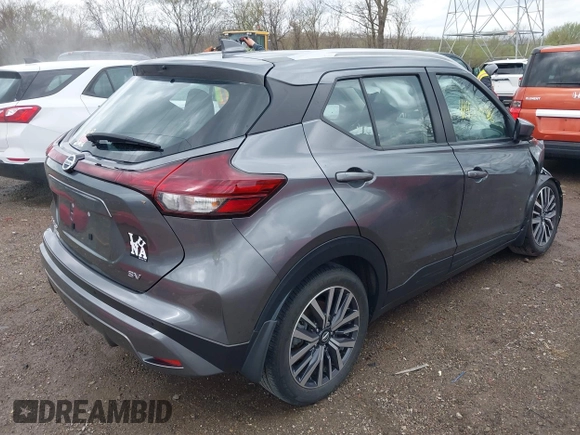 2021 Nissan Kicks SV with VIN 3N1CP5CV2ML515624, listed as a IAAI auction lot 41924838 with 33,060 mi miles and . Bid and sale history available at DreamBid. Image 4.