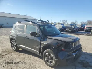 2015 Jeep Renegade Latitude with VIN ZACCJABH9FPB80553, listed as a Copart auction lot 83657494 with 76,005 mi miles and Salvage Title. Bid and sale history available at carsss.com. Image 4.