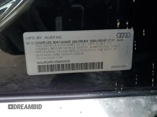 2014 Audi A8 4.0T with VIN WAUR2AFD1EN003630, listed as a Copart auction lot 46366935 with 101,747 mi miles and Salvage Title. Bid and sale history available at DreamBid. Image 12.