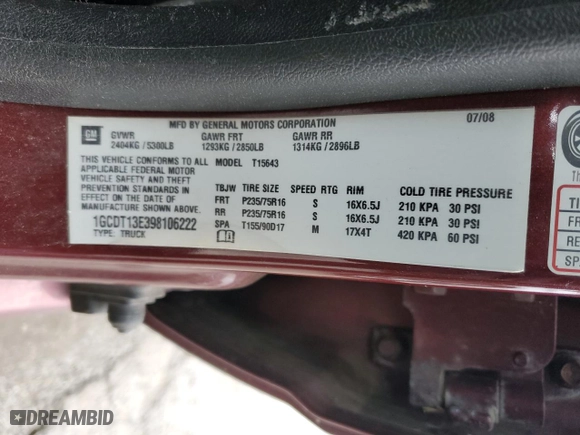 2009 Chevrolet Colorado LT w/1LT with VIN 1GCDT13E398106222, listed as a Copart auction lot 48071245 with 199,068 mi miles and Clean Title. Bid and sale history available at carsss.com. Image 12.