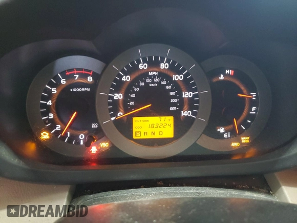 2006 Toyota RAV4 Limited with VIN JTMBD31V465045026, listed as a Copart auction lot 59300105 with 183,224 mi miles and Salvage title. Bid and sale history available at DreamBid. Image 9.