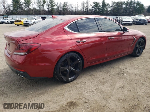 2019 Genesis G70 Advanced z VIN KMTG44LAXKU027461, wystawiony jako Copart lot #48958295 z przebiegiem 45 702 mil mil oraz Szkoda całkowita • Salvage title. Historia ofert i sprzedaży dostępna na DreamBid. Obrazek 3.