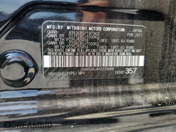 2017 Mitsubishi Outlander ES z VIN JA4AR3AU4HZ039088, wystawiony jako Copart lot #53078845 z przebiegiem 102 364 mil mil oraz Szkoda całkowita • Salvage title. Historia ofert i sprzedaży dostępna na DreamBid. Obrazek 13.