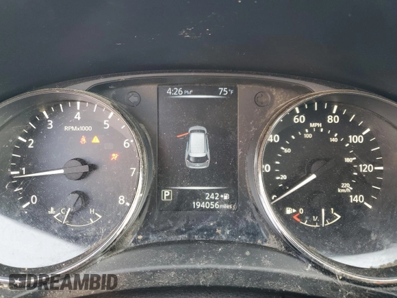 2017 Nissan Rogue SV with VIN KNMAT2MT8HP567507, listed as a Copart auction lot 56337565 with 194,056 mi miles and Salvage title. Bid and sale history available at DreamBid. Image 9.