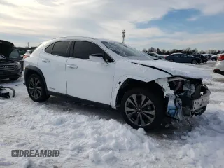 2020 Lexus UX 250h F Sport with VIN JTHR9JBH7L2032974, listed as a Copart auction lot 87505865 with 51,461 mi miles and Salvage title. Bid and sale history available at DreamBid. Image 4.