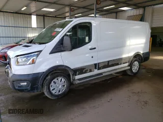 2023 Ford Transit Cargo with VIN 1FTBR1Y80PKA10749, listed as a Copart auction lot 76136724 with 24,809 mi miles and Clean Title. Bid and sale history available at DreamBid. Image 1.