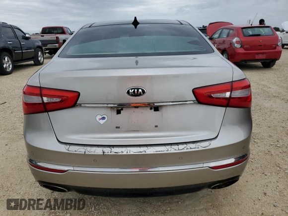 2014 Kia Cadenza Premium with VIN KNALN4D77E5134265, listed as a Copart auction lot 74512754 with 0 mi miles and Salvage Title. Bid and sale history available at carsss.com. Image 6.
