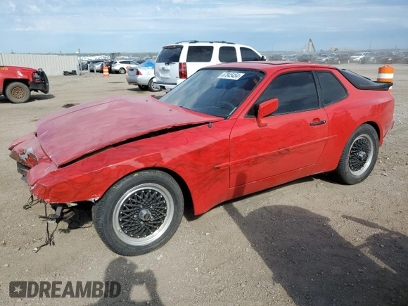 1983 Porsche 944 with VIN WP0AA0943DN452198, listed as a Copart auction lot 67845454 with 62,997 mi miles and Salvage Title. Bid and sale history available at DreamBid. Image 1.