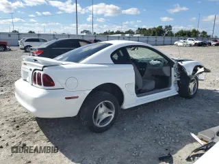 1998 Ford Mustang with VIN 1FAFP4045WF260082, listed as a Copart auction lot 72363433 with 38,643 mi miles and Salvage title. Bid and sale history available at DreamBid. Image 3.