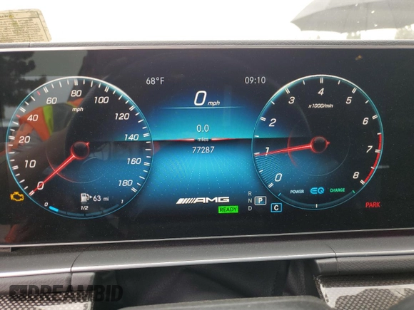 2022 Mercedes-Benz GLE 53 AMG with VIN 4JGFD6BB7NA757149, listed as a Copart auction lot 61650905 with 77,287 mi miles and Clean title. Bid and sale history available at DreamBid. Image 9.