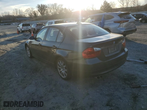 2007 BMW 3 Series 328xi with VIN WBAVC93507KZ72007, listed as a Copart auction lot 46327325 with 144,556 mi miles and Salvage Title. Bid and sale history available at carsss.com. Image 2.