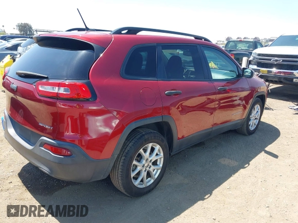 2016 Jeep Cherokee Sport with VIN 1C4PJLAB5GW281944, listed as a IAAI auction lot 42627685 with 117,954 mi miles and . Bid and sale history available at DreamBid. Image 4.
