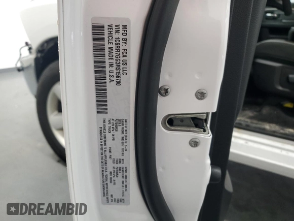 2024 Ram 1500 SLT z VIN 1C6RR7GG3RS156700, wystawiony jako Copart lot #53304145 z przebiegiem 14 147 mil mil oraz Szkoda całkowita • Salvage title. Historia ofert i sprzedaży dostępna na DreamBid. Obrazek 12.