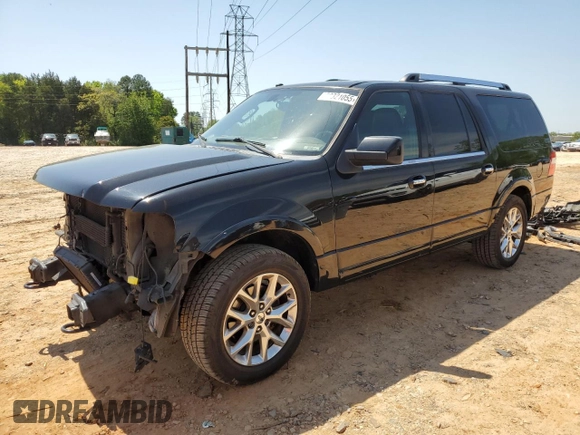 2017 Ford Expedition EL Limited with VIN 1FMJK2AT0HEA07334, listed as a Copart auction lot 52321055 with 226,820 mi miles and Salvage Title. Bid and sale history available at carsss.com. Image 1.