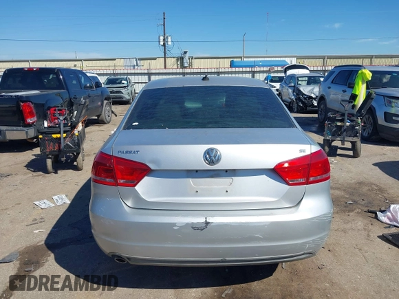 2013 Volkswagen Passat SE w/Sunroof with VIN 1VWBH7A34DC003147, listed as a IAAI auction lot 41662970 with 153,897 mi miles. Bid and sale history available at carsss.com. Image 16.