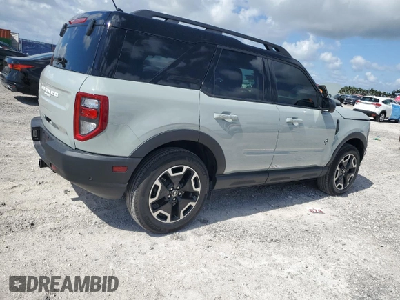 2023 Ford Bronco Sport Outer Banks с VIN 3FMCR9C65PRD14403, выставлен на аукционе Copart как лот 61212675 с пробегом 7 076 миль миль и Списание • Salvage title. История ставок и продаж доступна на DreamBid. Изображение 3.