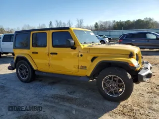 2021 Jeep Wrangler Unlimited Sport Altitude with VIN 1C4HJXDG4MW667091, listed as a Copart auction lot 44780105 with Not Provided miles and Salvage Title. Bid and sale history available at carsss.com. Image 4.