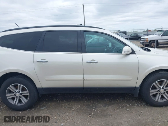 2015 Chevrolet Traverse LT with VIN 1GNKVGKD2FJ280517, listed as a IAAI auction lot 42292339 with 142,841 mi miles and . Bid and sale history available at DreamBid. Image 14.