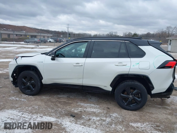 2021 Toyota RAV4 Hybrid XSE with VIN 4T3E6RFVXMU032368, listed as a IAAI auction lot 41358963 with 69,337 mi miles and . Bid and sale history available at DreamBid. Image 14.