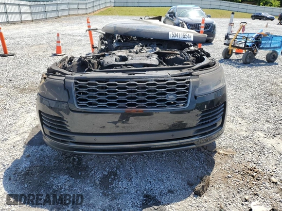 2021 Land Rover Range Rover with VIN SALGR2SU1MA422920, listed as a Copart auction lot 53411554 with Not provided miles and Salvage title. Bid and sale history available at DreamBid. Image 5.