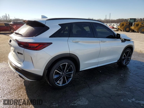 2023 Infiniti QX50 Sport with VIN 3PCAJ5FAXPF123167, listed as a Copart auction lot 89006135 with 22,493 mi miles and Salvage title. Bid and sale history available at DreamBid. Image 3.