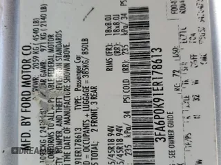 2014 Ford Fusion Titanium with VIN 3FA6P0K91ER178613, listed as a Copart auction lot 49587615 with 165,391 mi miles and Clean Title. Bid and sale history available at DreamBid. Image 12.