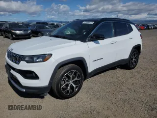2024 Jeep Compass Limited z VIN 3C4NJDCNXRT125430, wystawiony jako Copart lot #59377205 z przebiegiem 55 904 mil mil oraz Czysty tytuł • Clean title. Historia ofert i sprzedaży dostępna na DreamBid. Obrazek 1.