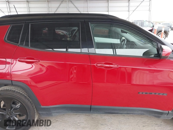 2020 Jeep Compass Latitude with VIN 3C4NJCBBXLT147596, listed as a IAAI auction lot 41382747 with 50,572 mi miles and . Bid and sale history available at DreamBid. Image 13.