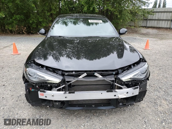 2023 Alfa Romeo Giulia Veloce with VIN ZARFANBN1P7669866, listed as a Copart auction lot 61231225 with 12,021 mi miles and Salvage title. Bid and sale history available at DreamBid. Image 5.