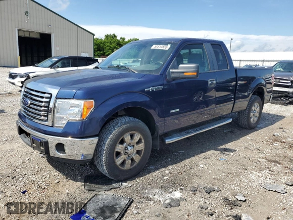 2011 Ford F-150 XL with VIN 1FTFX1ET5BFC44919, listed as a Copart auction lot 58514555 with 166,500 mi miles and Salvage title. Bid and sale history available at DreamBid. Image 1.
